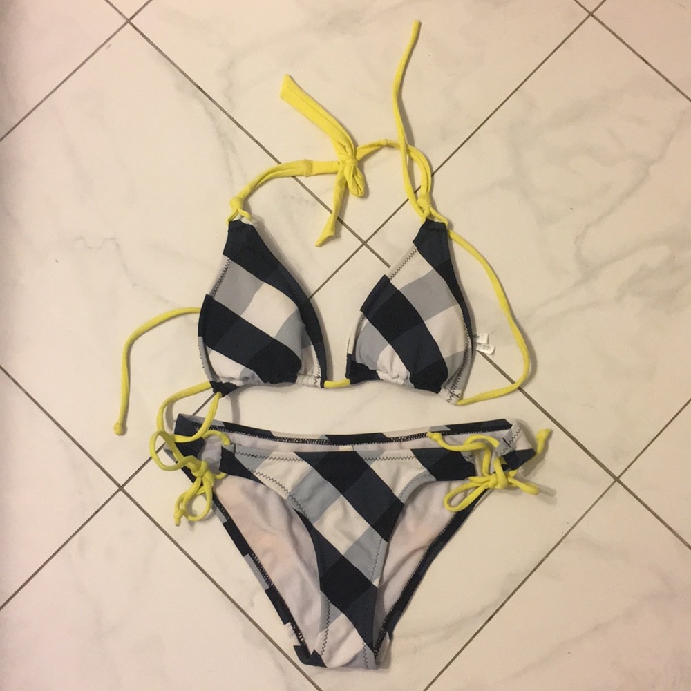 Aeropostale gingham string bikini